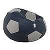 Amazon Brand Solimo Premium Faux Leather Football Bean Bag, Filled with ...