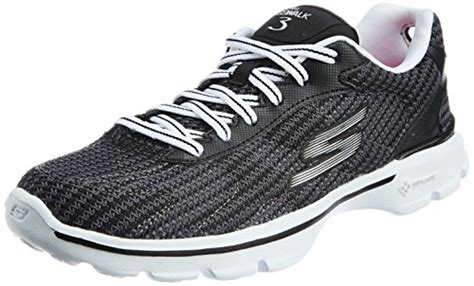 Buy Skechers Women's Go Walk 3-Fitknit Go Walk 3-Fitknit Black White ...