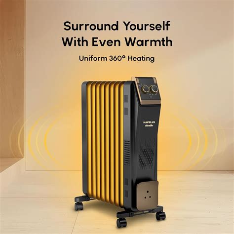 Buy HAVELLS Hestio 2900W PTC Oil Filled Radiator Room Heater with 15 ...