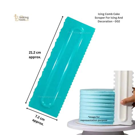 Cake Scraper Icing Comb for Smooth & Textured Cakes