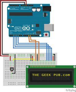 Arduino LCD Display Wiring - The Geek Pub