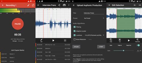Auphonic Blog: Auphonic Android Editor and Recorder 1.1 Release