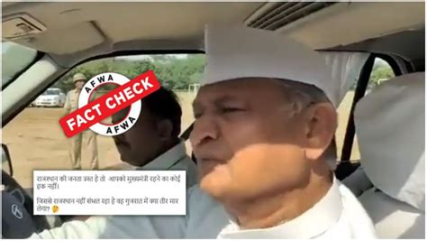 Fact Check: Ashok Gehlot did not criticise Congress rule in Rajasthan ...