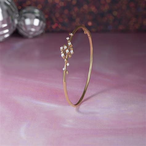Electric Dance Gold & Diamond Bangle