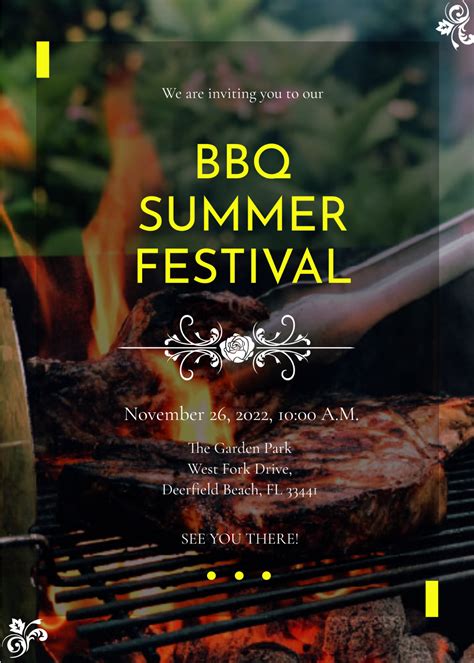 Free Bbq Invitation Templates, Editable and Printable