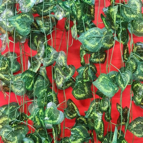 Buy SATYAM KRAFT 4 Lines Artificial Fake Flowers Wall Hanging Leaf ...