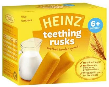 HEINZ Teething Rusks - 100g (Pack of 3) Baby Snacks 300 g Price in ...