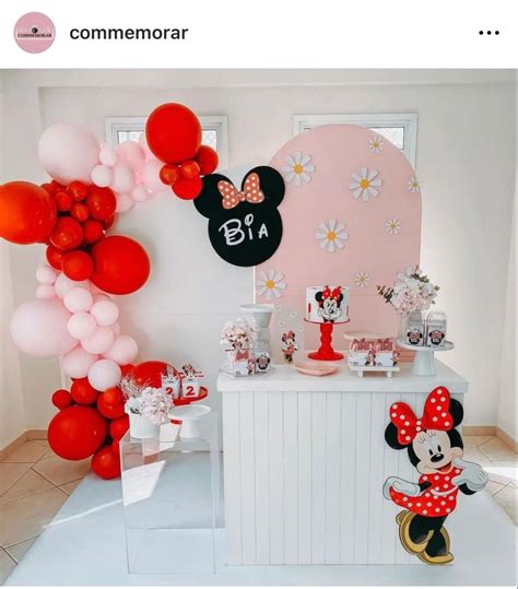 Pin de Sofi Arenales em Alessa 2nd Birthday | Festa minnie vermelha ...