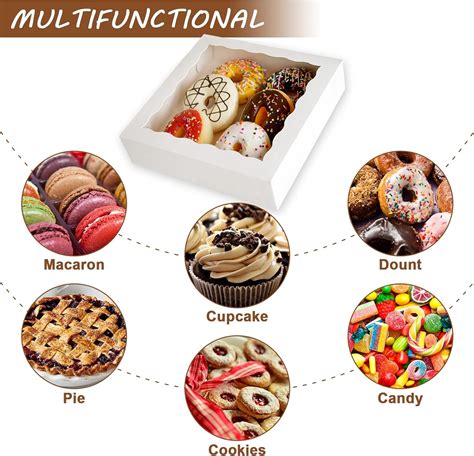 XINHPKGG Paquete de 20 cajas para tartas de 10 x 10 x 25 pulgadas cajas de galletas de San ...