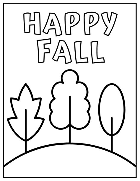 Children's Fall Coloring Pages Printable