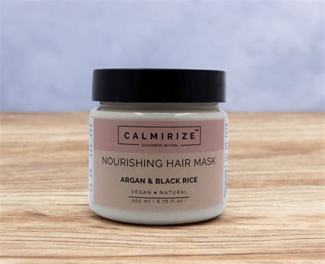 Argan & Black Rice Nourishing Hair Mask – Calmirize