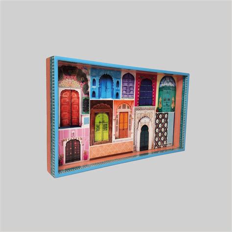 The Bombay Store Dwaar Rectangle Enamel Small Tray