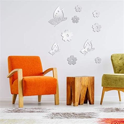 Buy Acrylic 3D Butterfly Combination Mirror Effect Wall Sticker Decal ...