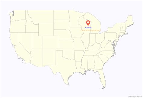 Map of Chilton city, Wisconsin - Thong Thai Real