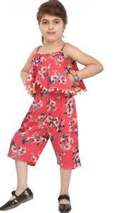 Little Chirpy Floral Print Girls Jumpsuit - Buy Little Chirpy Floral ...