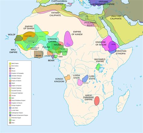 Pre-colonial map of Africa delineating major Kingdoms (before European and Arab “hegemony” or ...