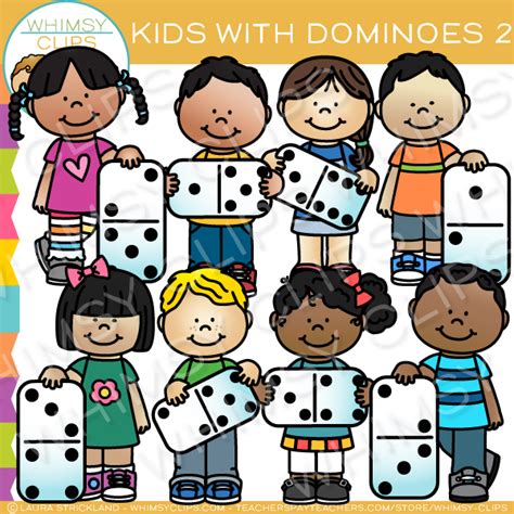 Kids Learn with Dominoes Clip Art - Set Two , Images & Illustrations ...