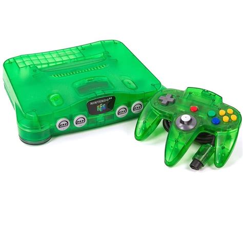 Restored Nintendo 64 N64 Jungle Green Video Game Console with Matching ...