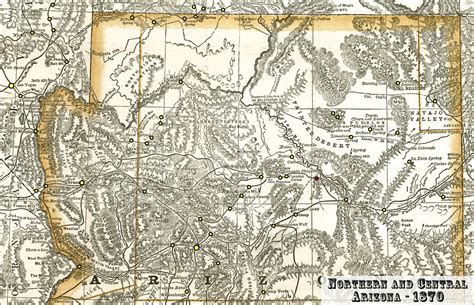 Map of Northern Arizona 1870