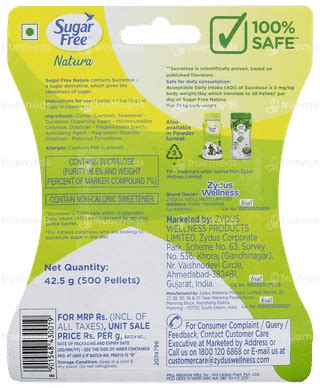Sugar Free Natura Pellets 500 - Uses, Side Effects, Dosage, Price ...