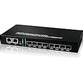 Hanutech 8 Port Fiber to Ethernet Media Converter Gigabit | Gigabit ...