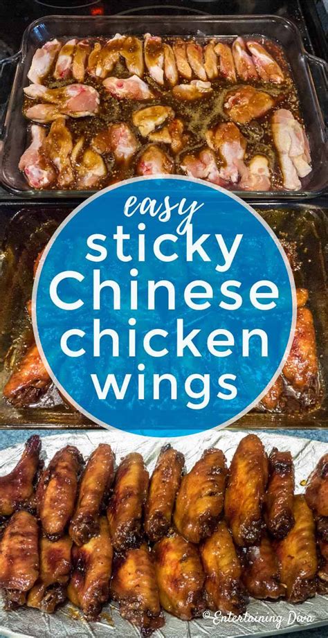 Baked sticky chinese chicken wings with brown sugar soy sauce ...