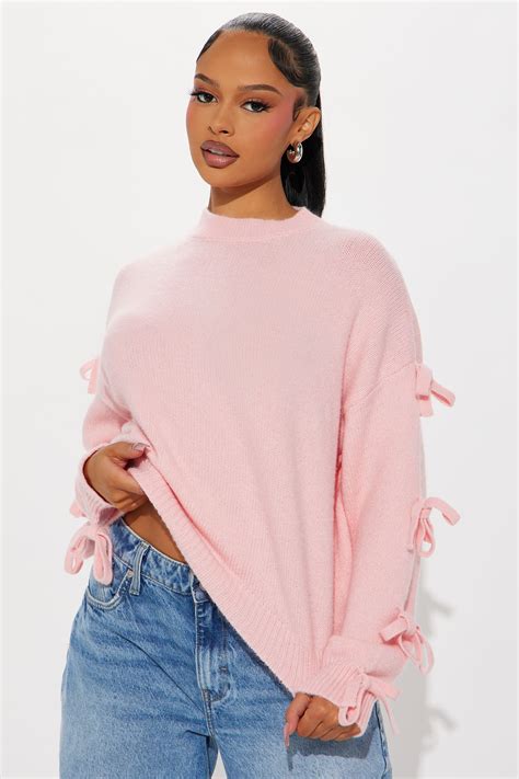 Pretty In Pink Bow Sweater - Pink | Fashion Nova