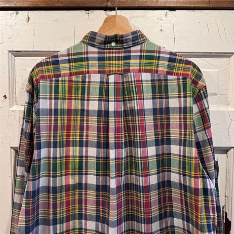 Ralph Lauren Indian cotton madras plaid 3 Point BD shirt. Size XL ...