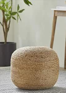 ELSTONE Home Jute Ottoman Pouf for Seating|Jute Ottoman for Footrest ...