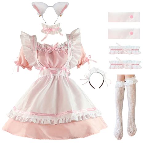 Buy LISANEK Maid Outfit Anime Cosplay Lolita Maid Dress French Maid ...