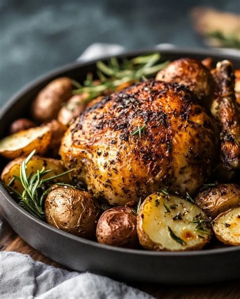 Zesty Lemon Herb Roasted Chicken & Potatoes