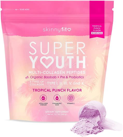 Amazon.com: SkinnyFit Super Youth Tropical Punch Multi-Collagen ...
