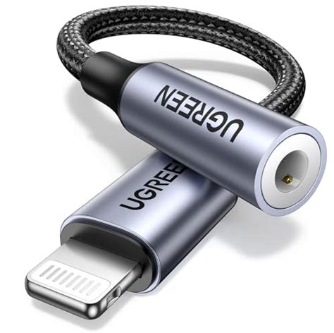 UGREEN Lightning to 3.5mm Adapter Apple MFi Certified Headphone Adapter ...