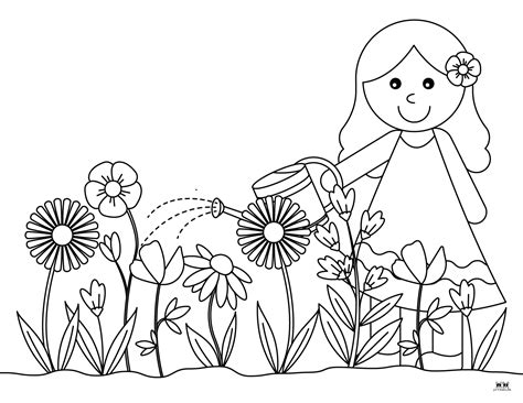 Flower Coloring Pages - 50 FREE Printable Pages | Printabulls