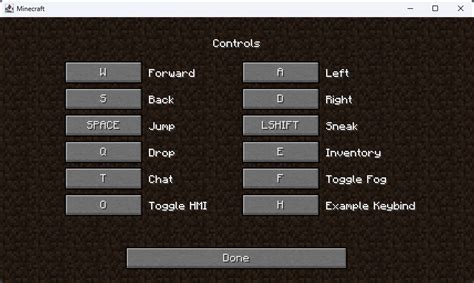 Image result for Minecraft Java Keybind Map