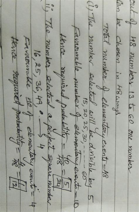 ICSE MATHS-PROBABILITY---cards marked with numbers 13,14,15....60 are ...