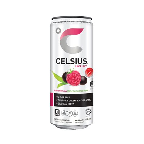 Celsius Raspberry Acai Green Tea 325ml | S Liquor