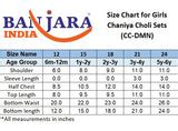 Banjara India Kutchi Emboidered Black Girls Chaniya Choli with Dupatta