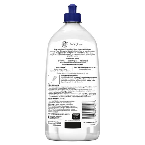 Pledge Floor Gloss Ingredients at Ida Whitford blog