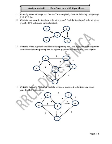 Daa assognment II - mbaa - Assignment – II | Data Structure with ...