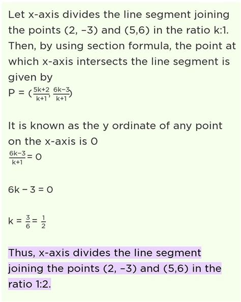 What is the ratio in which the line segment joining (2,-3) and (5, 6 ...