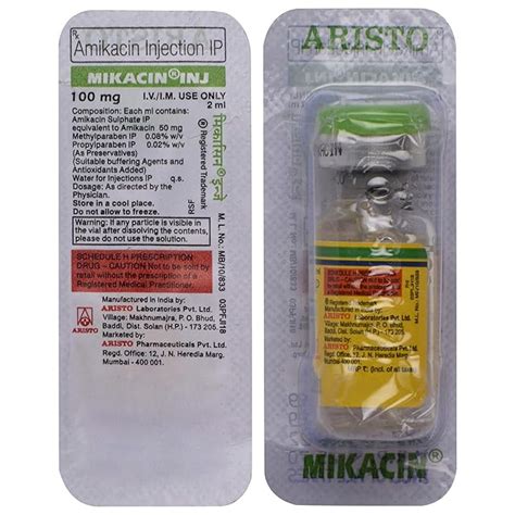 Mikacin 100mg - Vial of 2 ml Injection : Amazon.in: Health & Personal Care