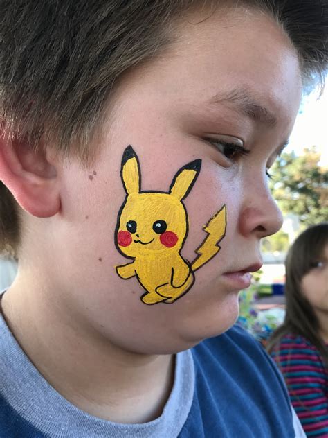 Pokémon Face painting | Kids face paint, Pikachu face painting, Face ...