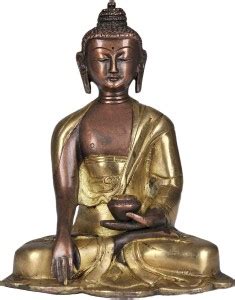 EXOTIC INDIA Lord Buddha in Mara Vijay Mudra Decorative Showpiece - 15. ...