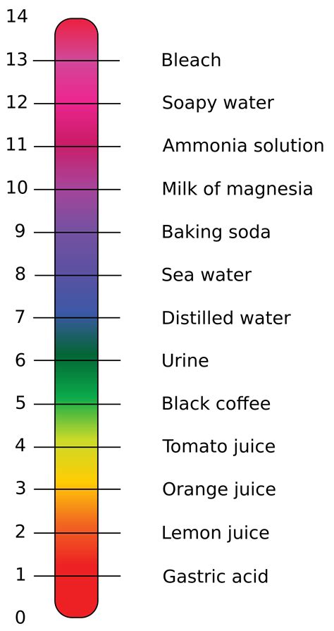 Image result for pH Values Chart