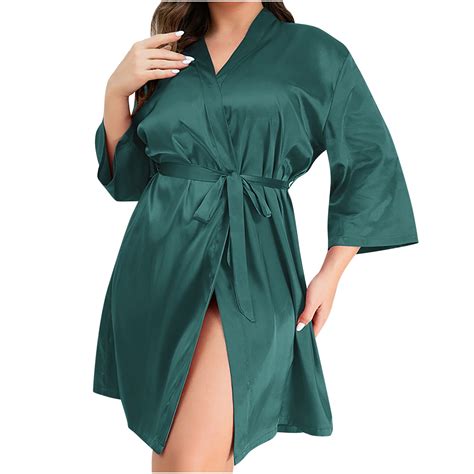 BLVB Robes for Women Satin Robes Silky Bathrobes Silk Robes Short ...