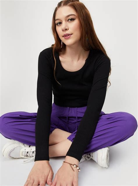 Buy Women Rib Knit Crop Top Online at just Rs. 699.0 - 1000012661645 ...