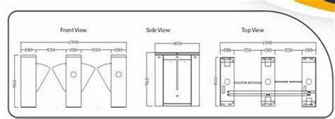 Turnstile, Tripod, Barrier - Single Lane Flap Barrier ZKT Eco FBL 200 ...