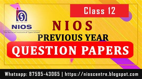 Nios Sample Paper Class 12 Maths 的图像结果