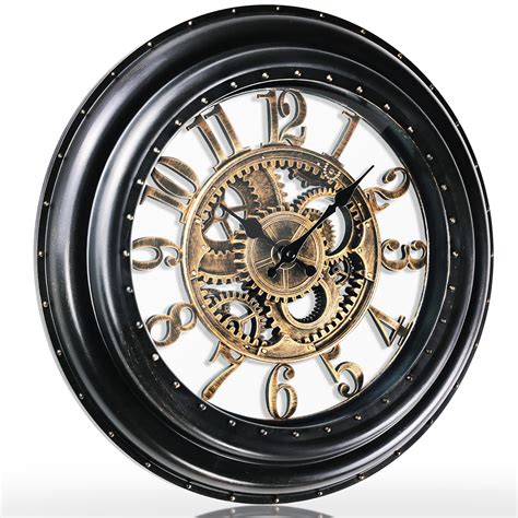 AYRELY® 18IN Large Decorative Wall Clock - Oversized 3D Steampunk Big ...